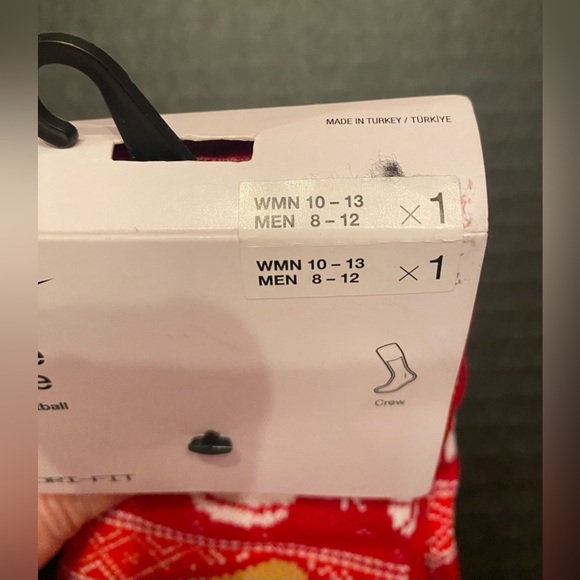 Nike Elite Dri-Fit Christmas Crew Socks Red Adult Unisex (W 10-13) (M 8-12) - Picture 4 of 5